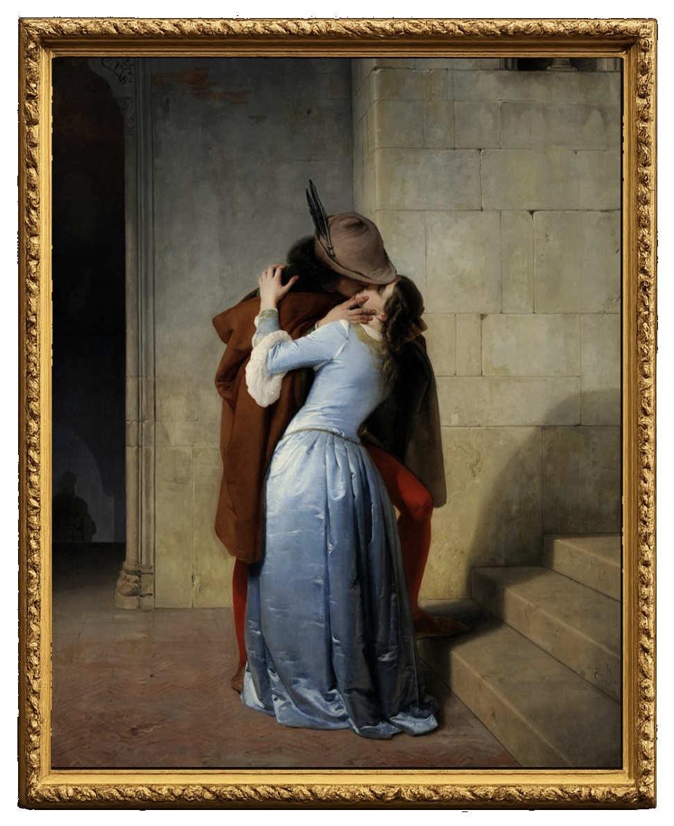 Francesco Hayez, The Kiss, 1859. Pinacoteca di Brera, Milan.